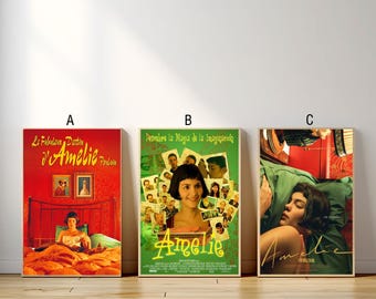 アメリ映画ポスター、キャンバスプリント、ウォールアートキャンバス絵画、リビングルーム寝室装飾、ファンギフト