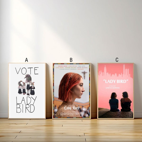 Lady Bird Movie Poster, Canvas Print, Wall Art Canvas Painting Living Room Bedroom Docor,Fan Gift