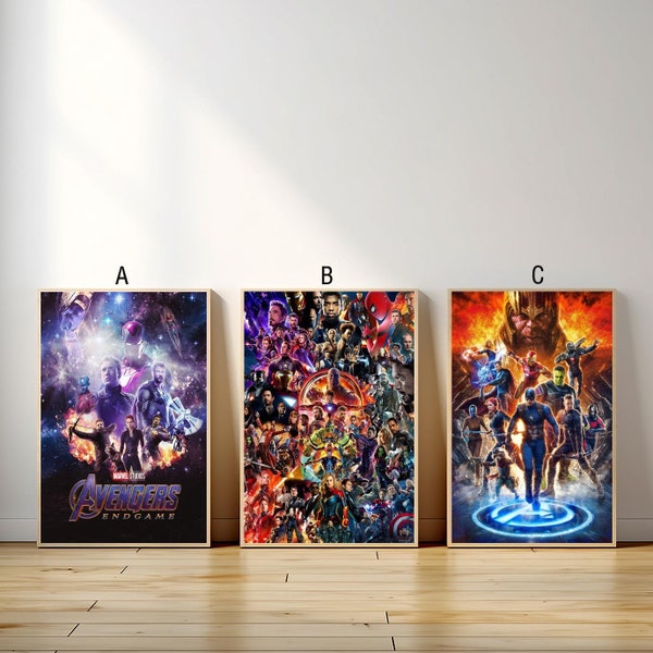 Avengers Endgame Movie Poster, Canvas Print, Wall Art Canvas Painting Living Room Bedroom Docor,Fan Gift