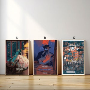 Poster del film La finestra sul cortile, stampa su tela, dipinto su tela per soggiorno, camera da letto, regalo per fan
