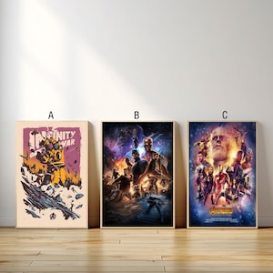 Avengers Infinity War Movie Poster, Canvas Print, Wall Art Canvas Painting Living Room Bedroom Docor,Fan Gift