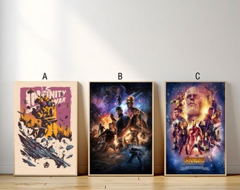 Avengers Infinity War Movie Poster, Canvas Print, Wall Art Canvas Painting Living Room Bedroom Docor,Fan Gift