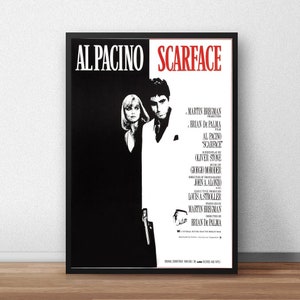 Affiche de film Scarface, impression sur toile, toile d&#39;art mural peinture salon chambre Docor