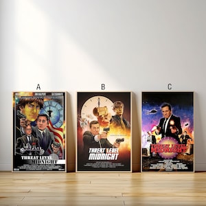 Threat Level Midnight Movie Poster, Canvas Print, Wall Art Canvas Painting Living Room Bedroom Docor,Fan Gift
