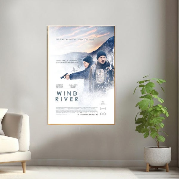 Wind River Movie Poster, Canvas Print, Wall Art Canvas Painting Living Room Bedroom Docor,Fan Gift