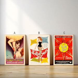 Póster de la película The Red Shoes, impresión en lienzo, arte de pared, pintura en lienzo, sala de estar, dormitorio, médico, regalo para fanáticos