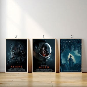 Poster del film Alien, stampa su tela, dipinto su tela per soggiorno, camera da letto, regalo per fan