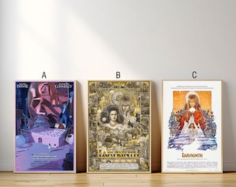 Labyrinth Movie Poster, Canvas Print, Wall Art Canvas Painting Living Room Bedroom Docor,Fan Gift