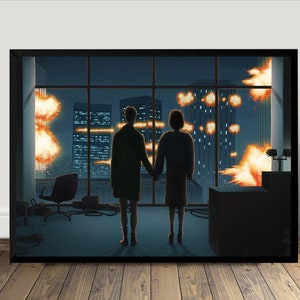 Fight Club Movie Poster, Canvas Print, Wall Art Canvas Painting Living Room Bedroom Docor
