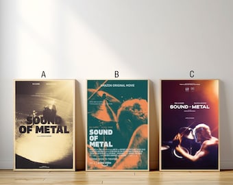 Sound of Metal Movie Poster, Canvas Print, Wall Art Canvas Painting Living Room Bedroom Docor,Fan Gift