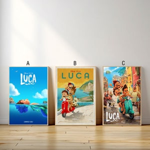 Luca Movie Poster, Canvas Print, Wall Art Canvas Painting Living Room Bedroom Docor,Fan Gift