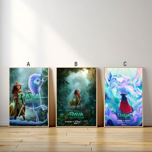 Raya And The Last Dragon Movie Poster, Canvas Print, Wall Art Canvas Painting Living Room Bedroom Docor,Fan Gift