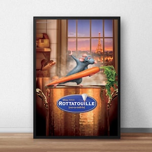 Ratatouille Movie Poster, Canvas Print, Wall Art Canvas Painting Living Room Bedroom Docor