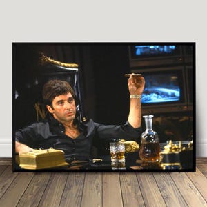 Al Pacino Scarface Movie Poster, Canvas Print, Wall Art Canvas Painting Living Room Bedroom Docor