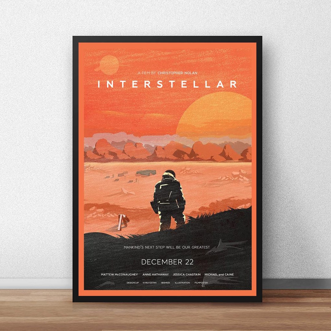 Interstellar Movie Poster Canvas Print Wall Art Canvas Etsy