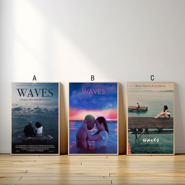 Waves Movie Poster, Canvas Print, Wall Art Canvas Painting Living Room Bedroom Docor,Fan Gift