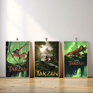 Tarzan Poster, Canvas Print, Wall Art Canvas Painting Living Room Bedroom Docor,Fan Gift