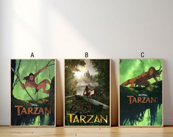 Tarzan Poster, Canvas Print, Wall Art Canvas Painting Living Room Bedroom Docor,Fan Gift