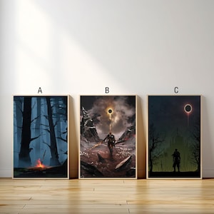 Poster del gioco Dark Souls, stampa su tela, dipinto su tela per soggiorno, camera da letto, regalo per fan