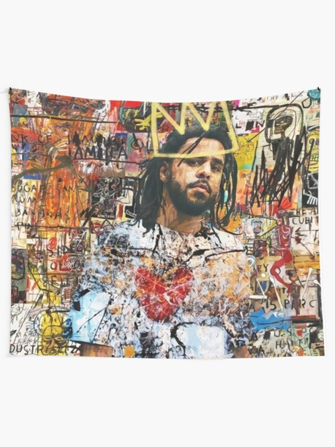 J. Cole Wall Tapestry J Cole Collage Wall Tapestry Rapper Etsy