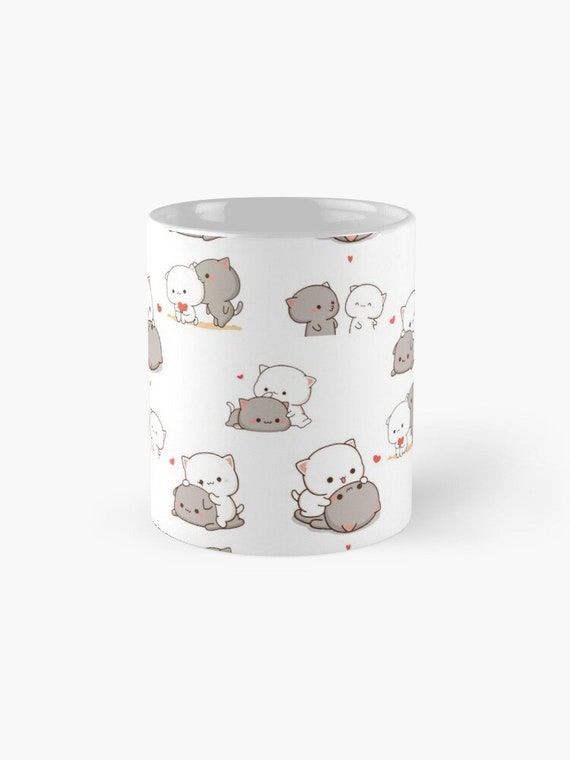 Peach And Goma Valentine's Day Cute Mochi Cat Mug - Jolly Family Gifts