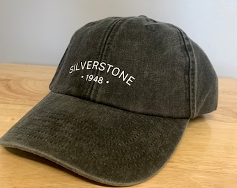 Formula 1 Circuit Location and Date Cap - Silverstone and more - Vintage Wash Colours