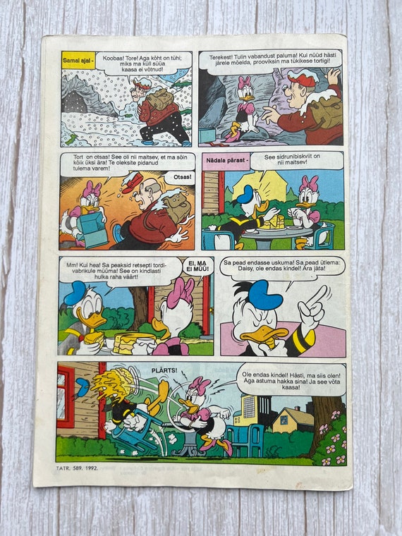 Rare 1992 Mickey Mouse Comic No. 1 - Egmont Estonia - Vintage
