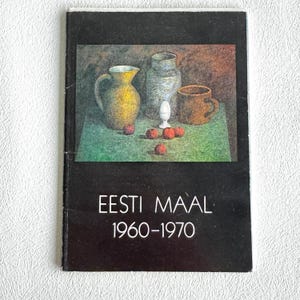 Ensemble de cartes postales d'art estonien Eesti Maal 1960-1970 modernisme soviétique peinture portfolio artistes baltes collection imprimée vintage URSS