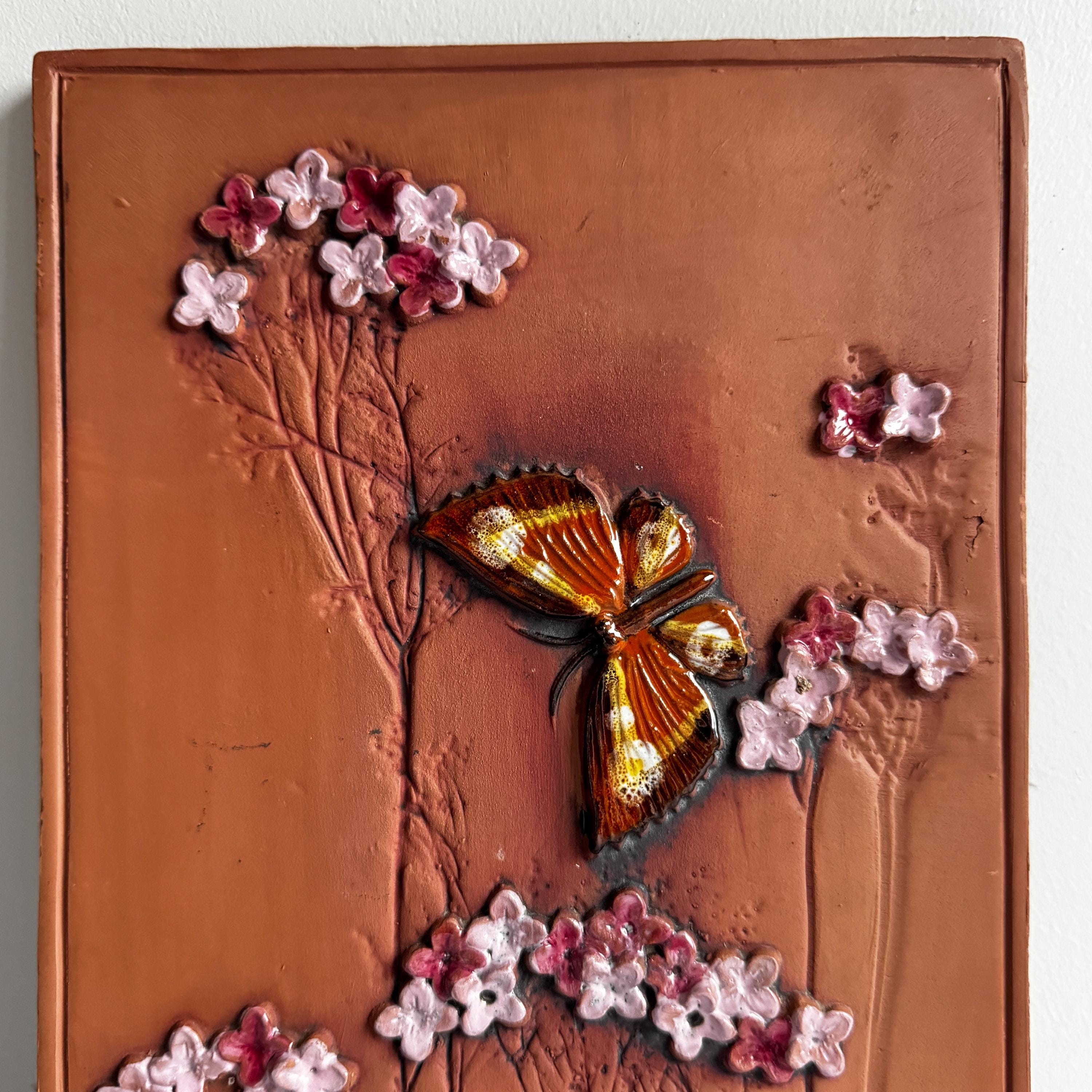 Vintage Jie Gantofta Sweden Wall Plaque No. 762 – Butterfly