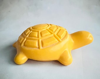 Jaren '80 Sovjet Geel Plastic Schildpad Speelgoed - Vintage Collectible, Schattig Russisch Design, Interieur Decor, Uitstekende Staat