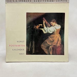 millésime 1965 VEB E.A. Calendrier Seemann Art pour cartes postales - Rares oeuvres d'art allemandes à collectionner