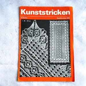 Lace Knitting Pattern Book Kunststricken 2063 Doily Tablecloth DDR German