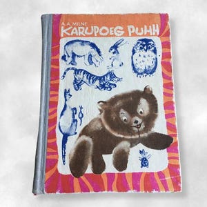 1974 Estnische Ausgabe Winnie-the-Pooh von A.A. Mühle | Seltenes Vintage Hardcover Buch | Karupoeg Puhh | Einzigartiges Illustriertes Kinderbuch