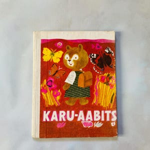 Karu-Aabits - Libro antiguo del alfabeto estonio para niños / 1985 / Adorables ilustraciones de osos y mariposas / Libro raro de la era soviética