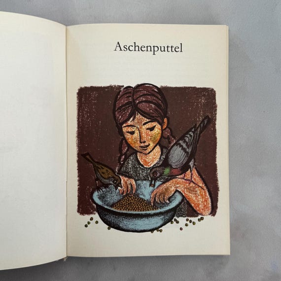 【貴重本】komm,mein madchen,in die berge Vintage Märchen Der Brüder Grimm Book GDR | Illustrated by