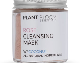 Rose Cleansing Mask | Organic Clay Mask | Soothing | Sensitive Skin | Calming | Pink Clay Powder | Rose Powder