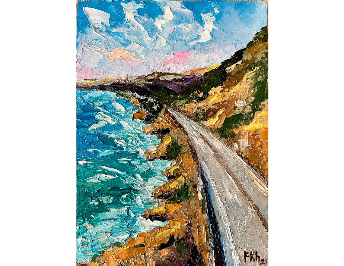 Big Sur Painting California Original Art Seascape Painting Etsy