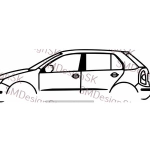 Auto svg eps png jpg Skoda Fabia mk1 svg Illustratie Auto Vector fabia Silhouette Automotive Graphic Art Craft T-Shirt Instant Download