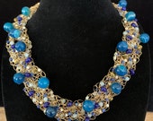 OOAK Braided Wire Crochet Necklace quot Paula quot