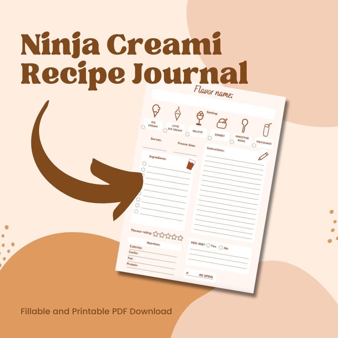 Ninja Creami Recipe Page Template - The Ice Cream Confectionals