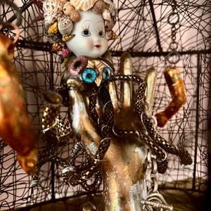 Under the Sea Art Doll Assemblage Scullpture