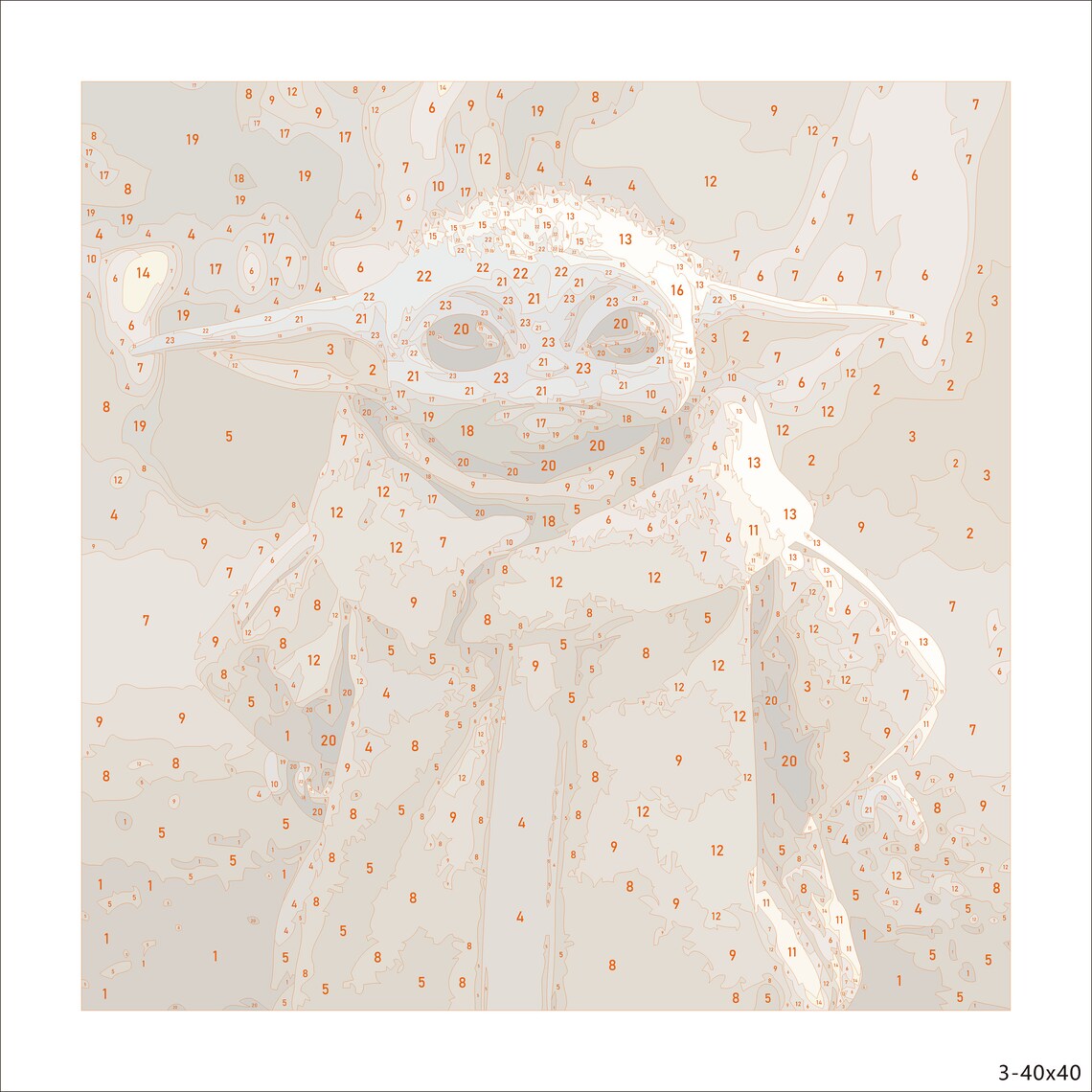 Star Wars Paint by Numbers Kit Yoda Painting Canvas Movie TV Etsy