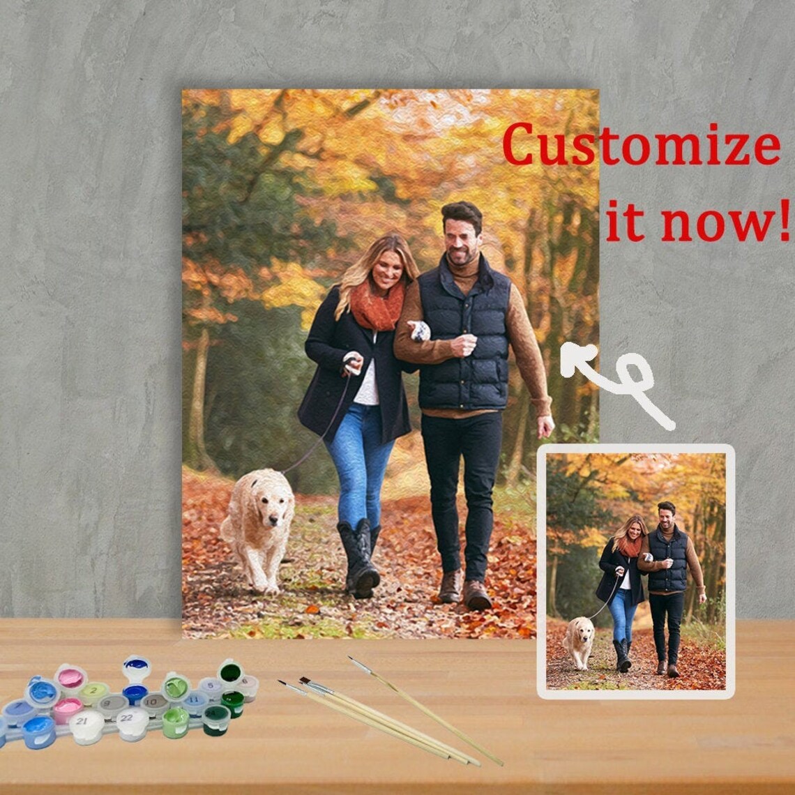 Custom painting Personalized Paint by Numbers Kit for Adults Etsy