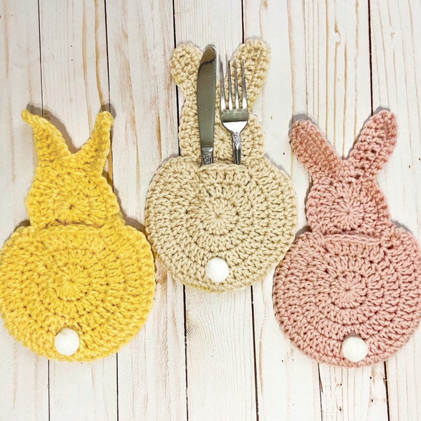 Bunny Silverware Holder Etsy