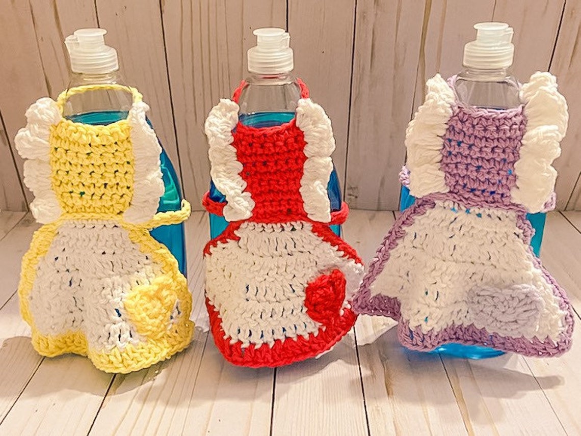Crochet Dish Soap Aprons Etsy