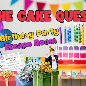 Geburtstag Escape Room Kids, lustiges druckbares Escape Room Kit, EscapeRooms Party für Kinder, Partyspiele für Kinder, Partyeinladungen