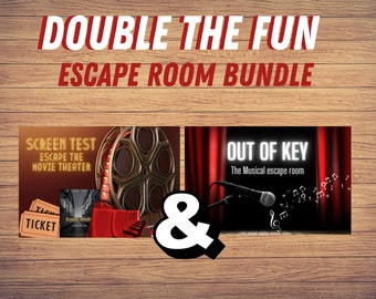 Movies & Musicals Escape Room Bundle | Printable Party Game (Adults, Teens), Family Game Night