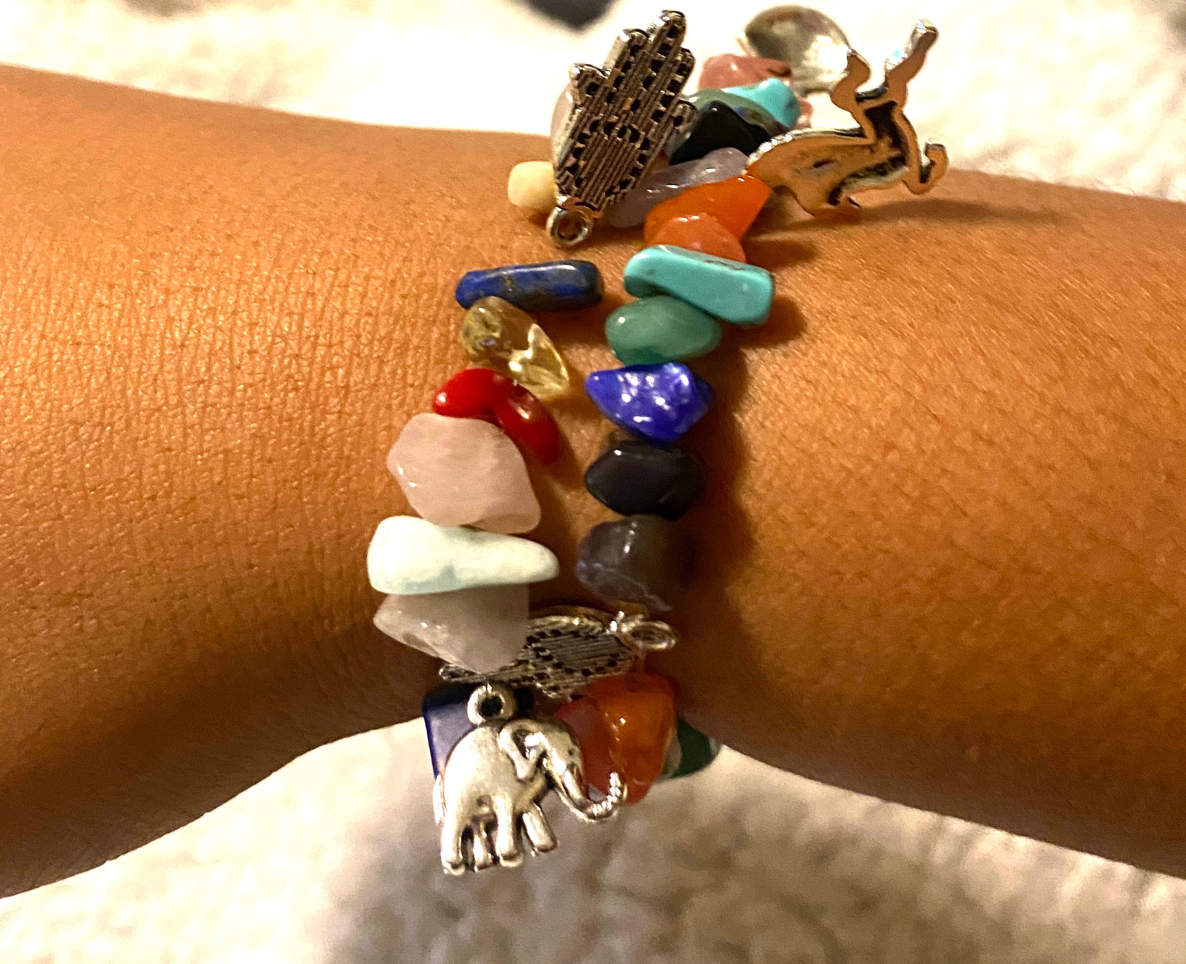 Assorted Healing Crystal Charm Bracelet Etsy