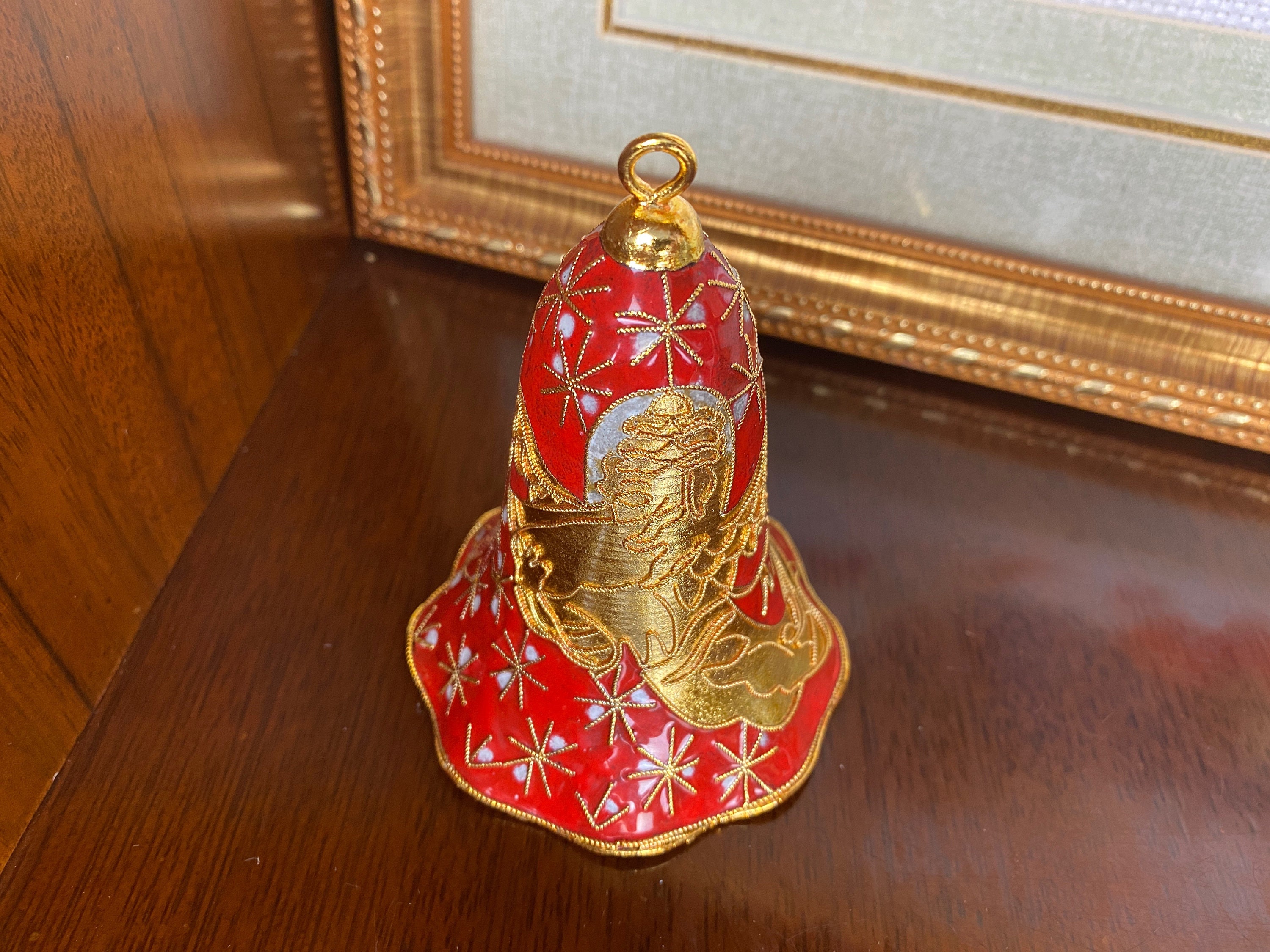 Cloisonné Christmas Bell Guardian Angel Collective Bell Etsy