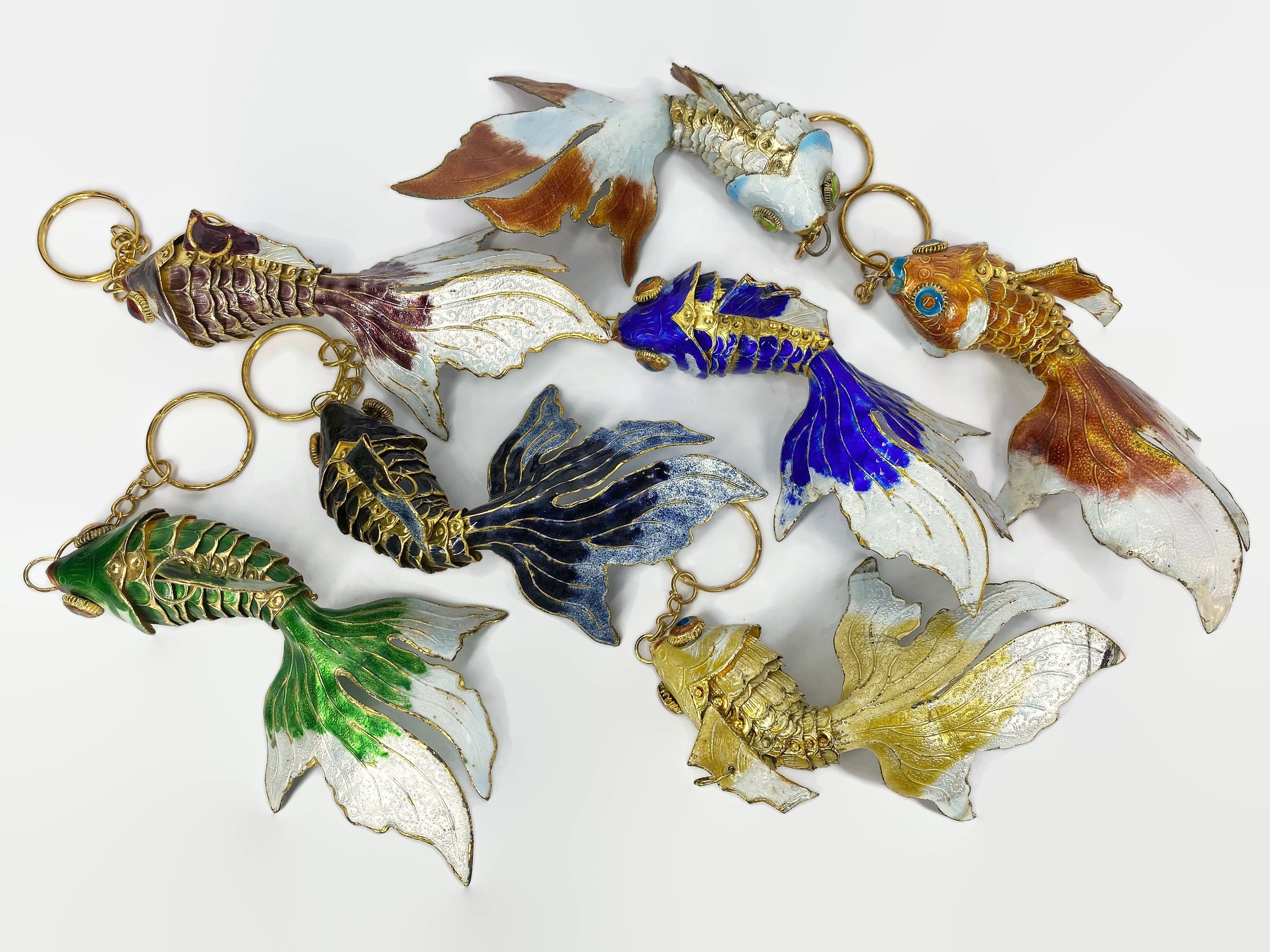 Épingle En Métal Doré Décor Poisson - Accessoire Vintage Occasion Motif Marin